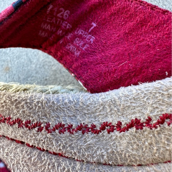 Minnetonka Red Bandana Leather Rope Flip Flop Sandals Size 7 - Picture 6 of 6